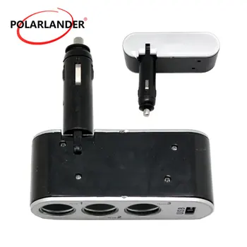 

Socket Plug Splitter Power Charger 3 Port Way 12V For Universal USB Car-Charger With Power Indicator Auto Socket Adapter