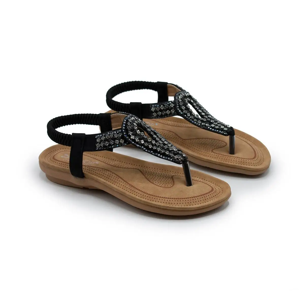 ZAPSHOP MUJER SINTETICO SANDALIAS PLANAS SANDALIA PLANA AL DEDO. SUELA  HERGONOMICA. SINTETICO. MOD. Z92302|Sandalias de mujer| - AliExpress