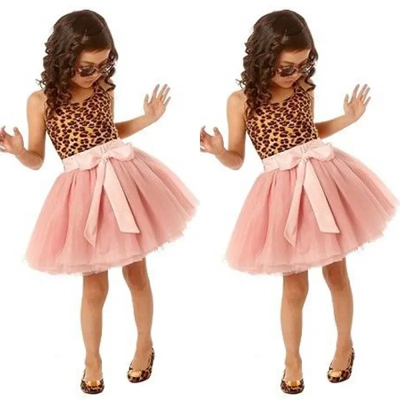

Pudcoco Girl 2Y-7Y Baby Toddlers Kids Girls Sleeveless Bow Tutu Dress Party Princess Tulle Dress