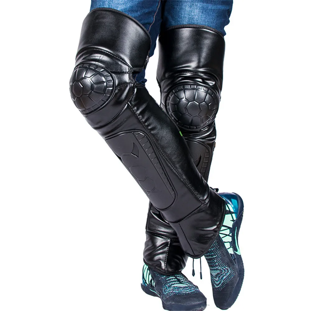 

Motorcycle Thickening Leather Kneepads Winter Warm Windproof Riding Knee Protector Warm Kneepad Motocross Outdoor Racing Kneepad