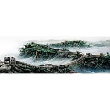 

5D DIY Full Drill Diamond Painting Green Great Wall Landscape Cross Stitch Embroidery Needlework Home Decor Round Drill