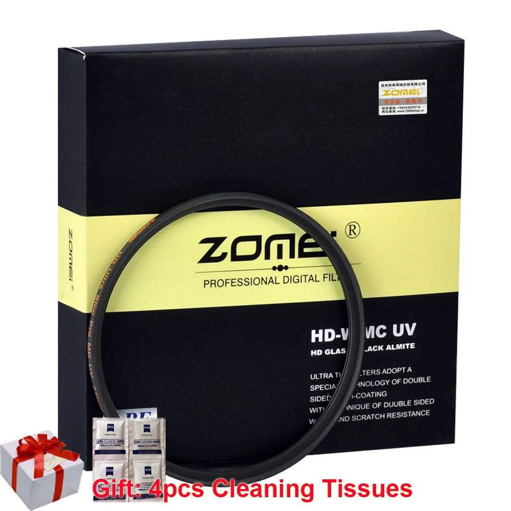 

ZOMEI HD 40.5/49/52/55/58/62/67/72/77/82MM Ultra Slim 18 Layers Multi-Coated Pro MCUV Filter lens Protector Zomei