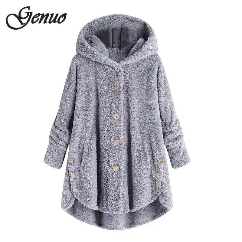 

Casual Women Autumn Winter Parka Outerwear Loose Double-Sided Plush Hoodie Coat Female Plus Size Artificial Fur Coats Jacket New