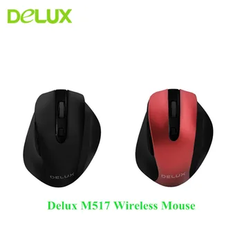 

Delux M517 Wireless Ergonomic Computer Gaming Mouse 2400 DPI Adjustable Optical Mice With Wrist Rest Mouse Pad For PC Laptop