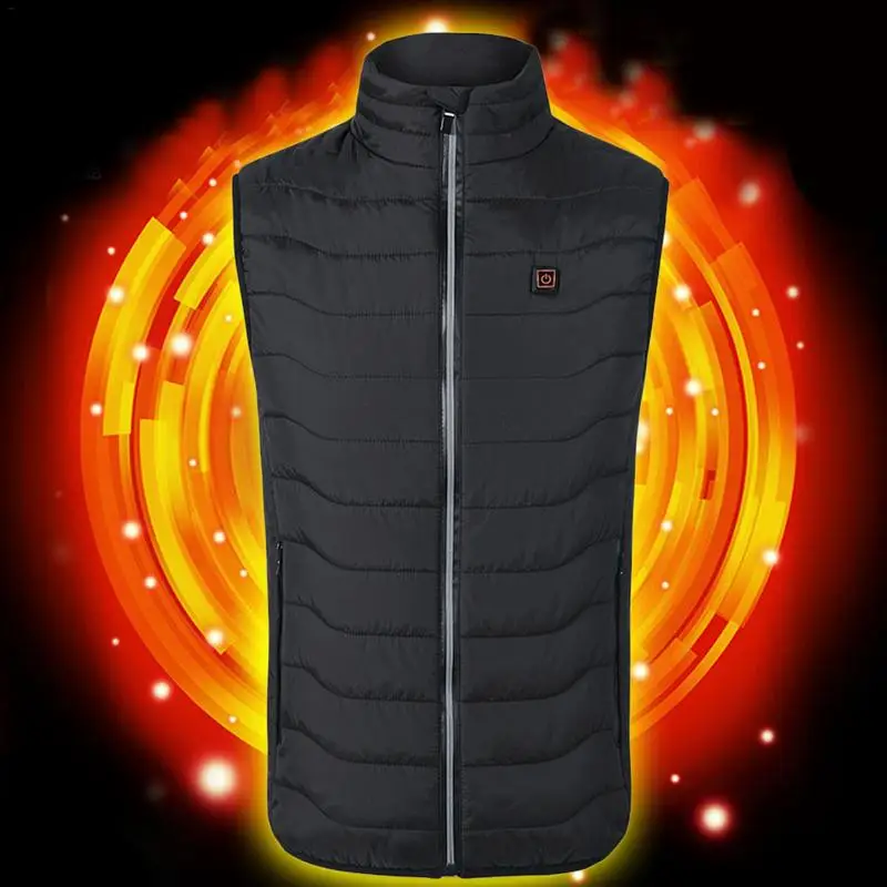 Smart Charging Heating Vest Warm Heating Vest Cotton Jacket Battery Powered Heated Rechargeable Gilet Heat Insulate Waistcoat