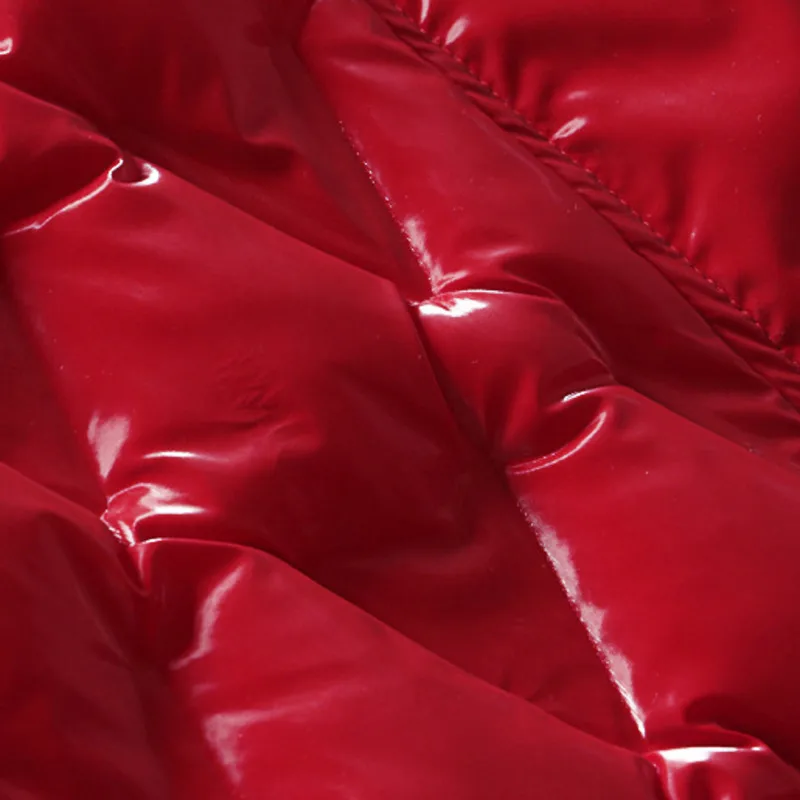 [EAM] 2019 New Spring Hooded Sleeveless Red Hit Color Loose Cotton-padded Warm Long Vest Women Fashion Tide JK824