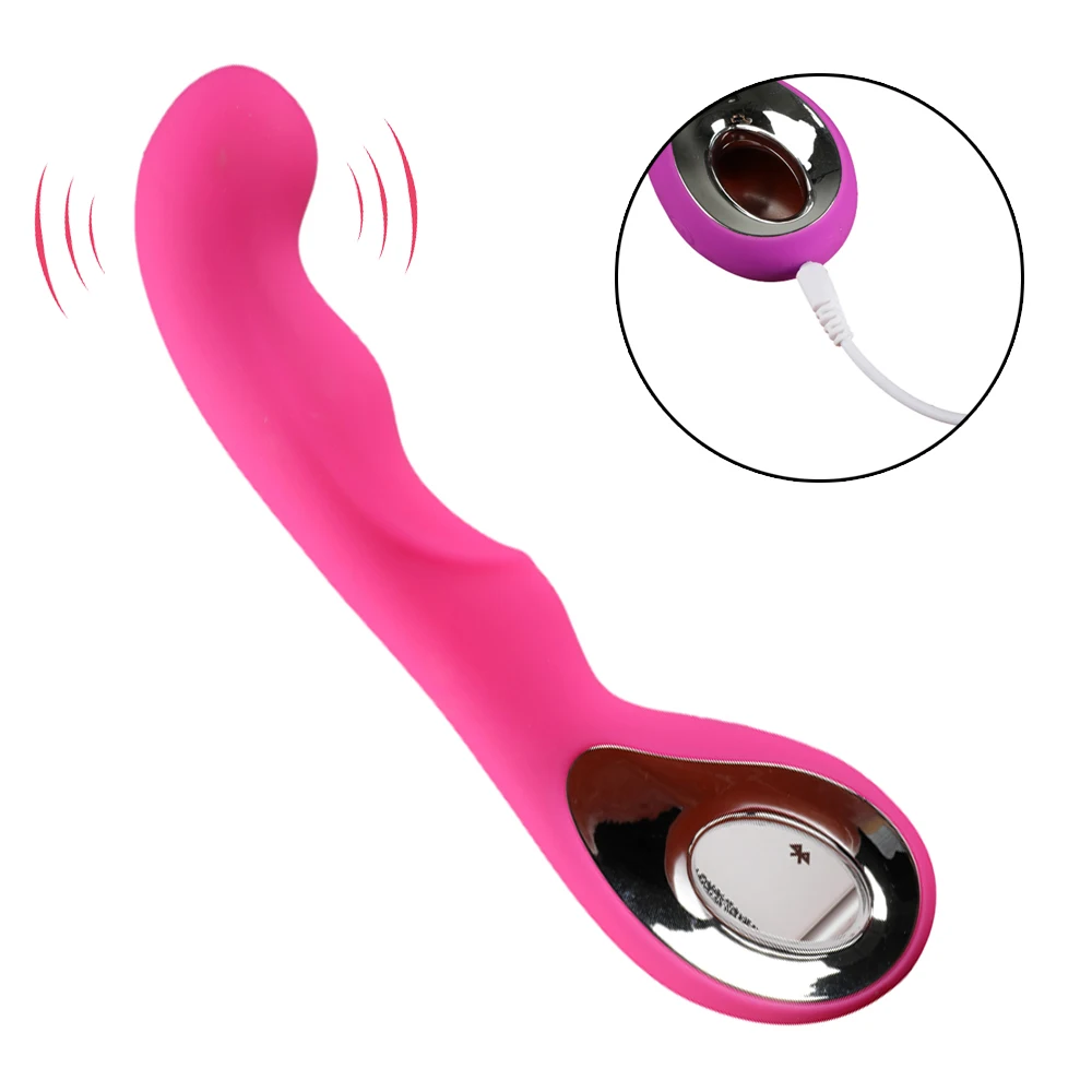 USB Charging G Spot font b Dildo b font Vibrators AV Stick Clitoris Vibrator Vagina Massager
