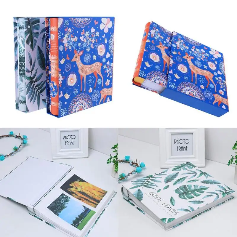 

4D 200 Sheets Interleaf Loose-Leaf Photo Album Family Wedding Memory Book Travel Picture Storage Gift