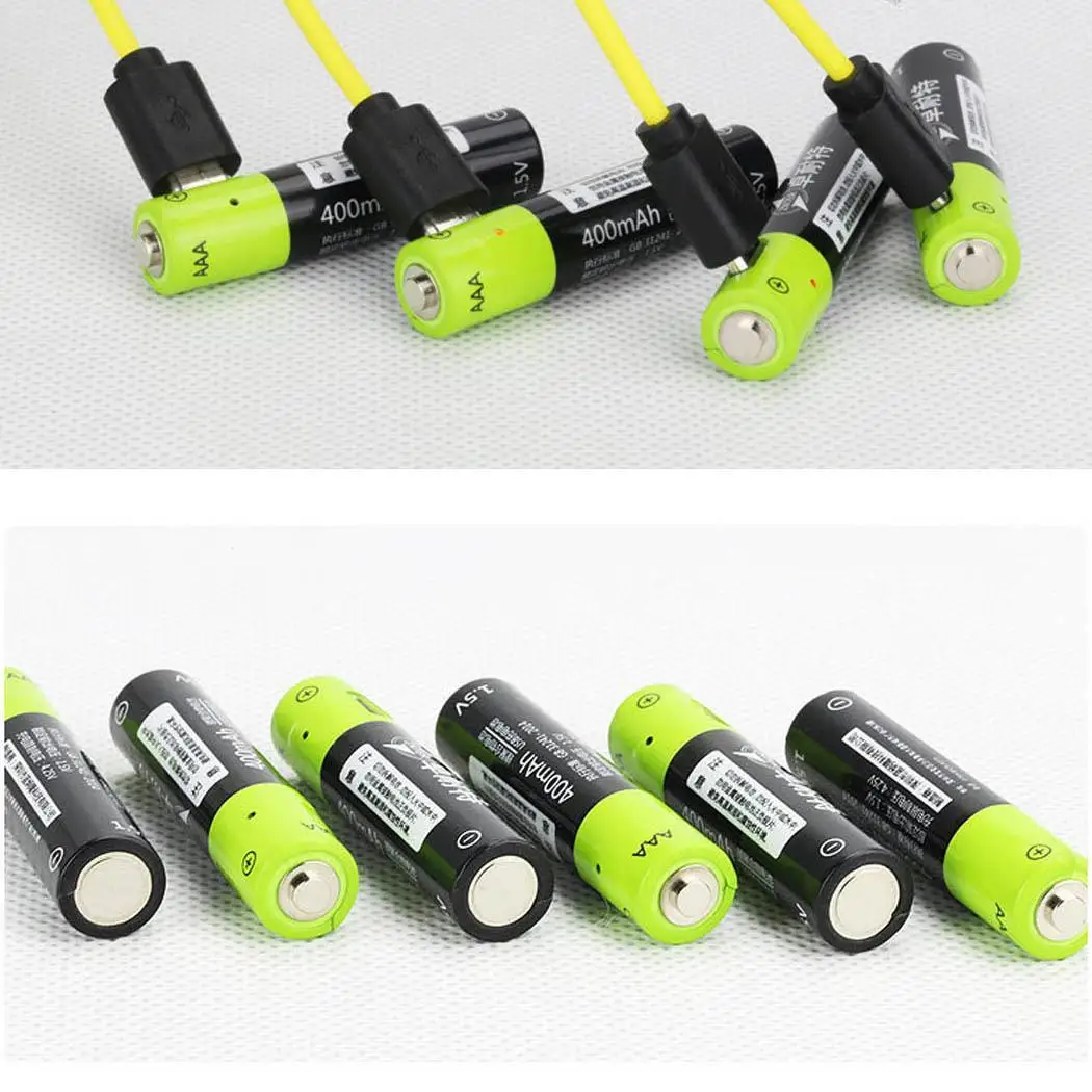 

ZNT7-1 4PCS/set AAA Battery 400mAh LithiumBateries 1.5V USB Charging Rechargeable Battery Multifunctional Li-Polymer For RC Ca