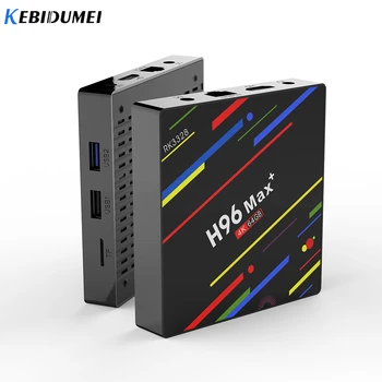 

KEBIDUMEI 4K Smart TV Box Set Top Boxes Android 9.0 USB3.0 H96 MAX Plus 2.4G/5G WIFI 16GB 32GB 64GB Media player Rockchip RK3328