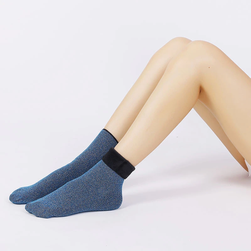 

Women Winter Warm Socks Girls Velvet Thickening Socks Christmas Home Snow Boots Socks Towel socks gold silver silk floor sokken