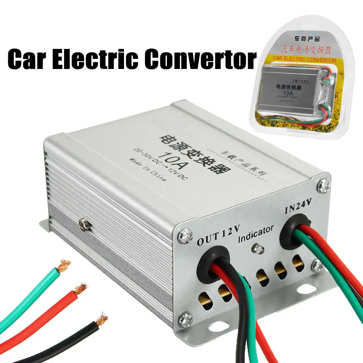 New DC 24 To 12V 10A 120w Car Electric Convertor Power Supply Inverter