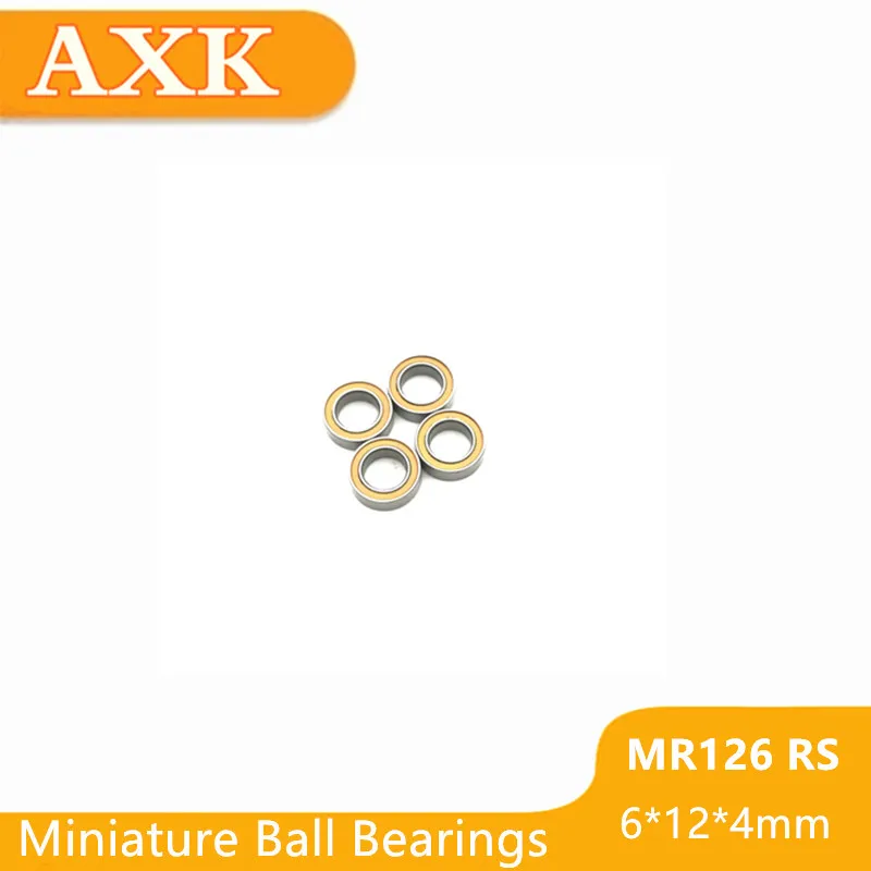 

2023 Limited Mr126rs Bearing Abec-3 (10pcs) 6x12x4 Mm Miniature Mr126 - 2rs Ru Ball Bearings Orange Sealed For Axial Scx10 Ii