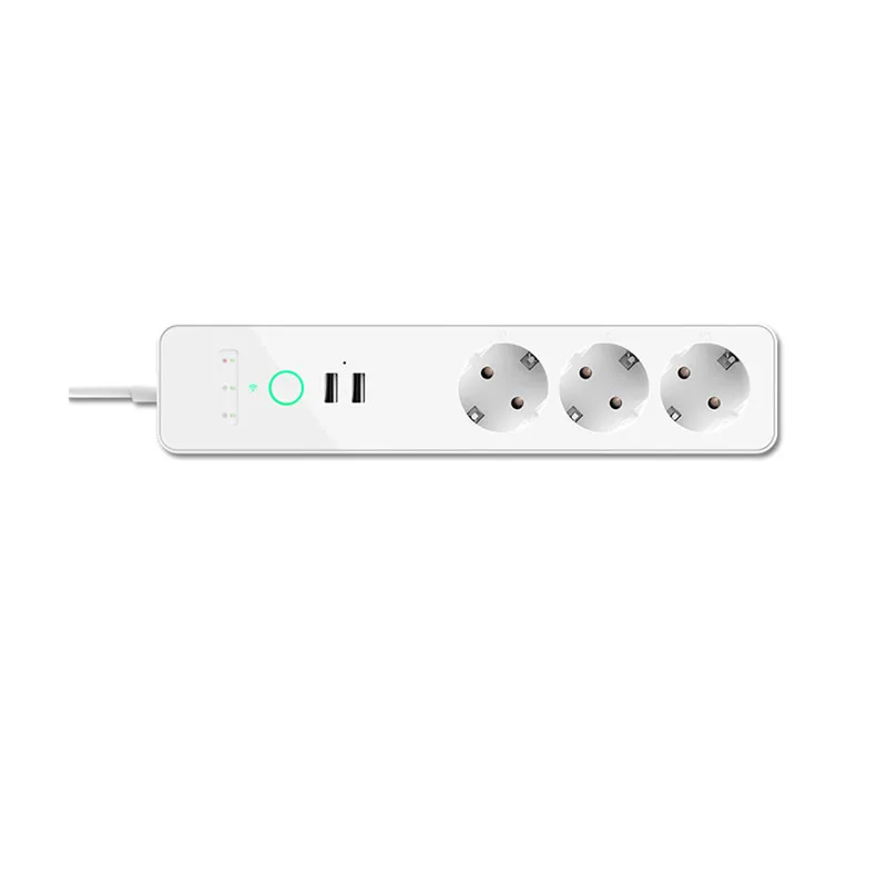Продажа Wifi Smart USB power Strip 16A EU Plug 3 розетки 2 порта USB зарядное устройство приложение дистанционное управление Умный дом Голосовое управление Wi Fi розетк...