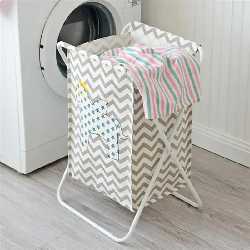 1 قطعة سلة الغسيل جميل نمط المياه واقية طوي الحمام المنظم اللوازم المنزلية خزانة ملابس سلة للمنزل