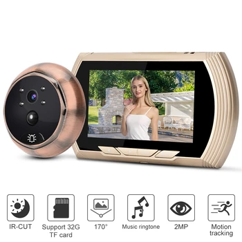 

4.5inch 2MP HD Video Record Doorbell Photo Shoot Electronic Peephole Camera Door Phone High Quality