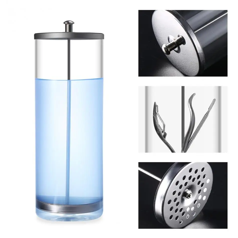 

9inch Professional Nail Disinfection Cup Sterilizer Jar Disinfecting Nail Art Equipment Manicure Sterilizer Nail Tools