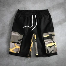 Новые летние камуфляжные шорты Для мужчин модные прямые повседневные шорты человек уличная тенденция дикий хип-хоп свободные шорты Для мужчин s Костюмы M-5XL