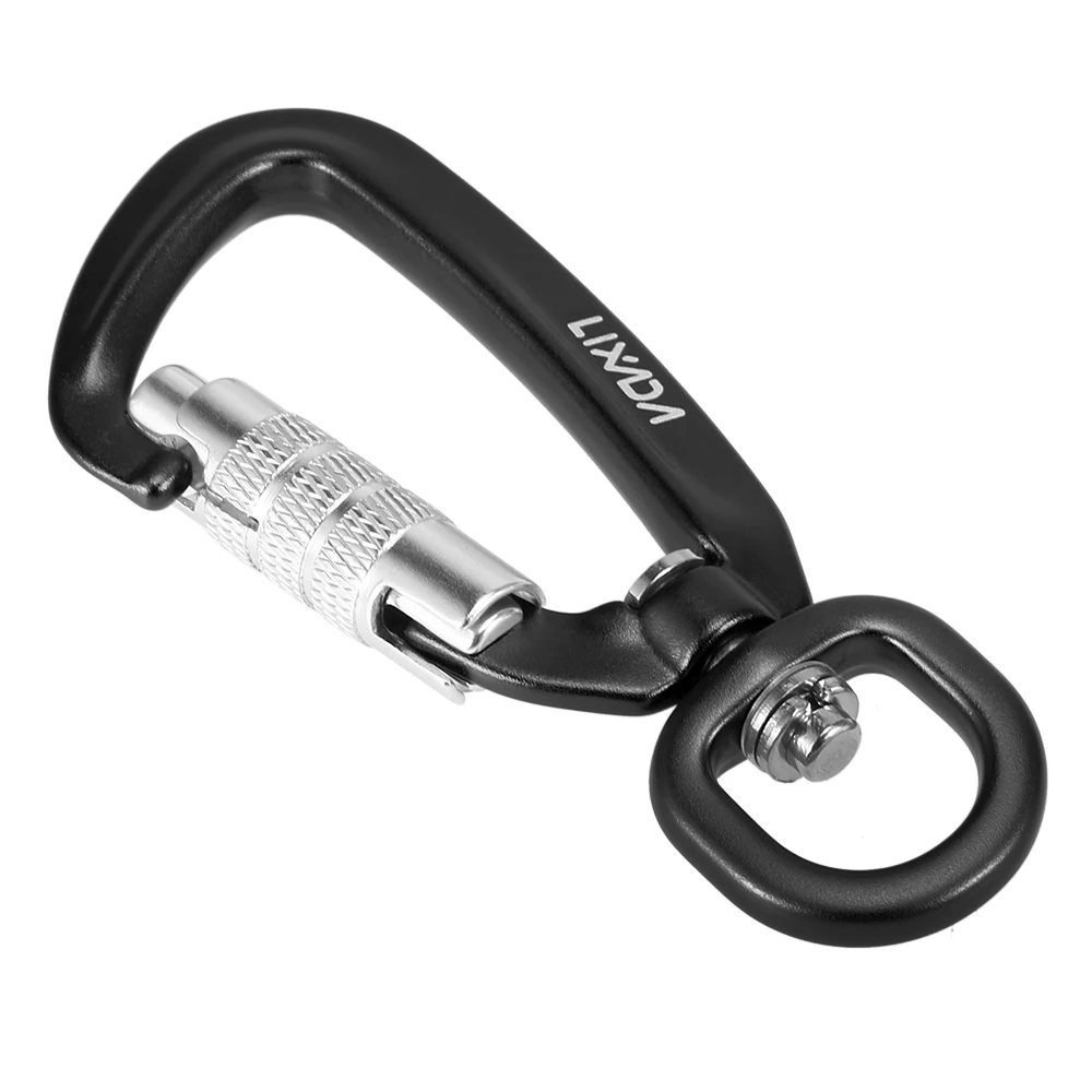 

Lixada Swivel Carabiner Clip Spinner Carabiner Small Auto Locking Carabiner Rotational Hammock Hanging Clip Pet Leash Hook