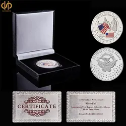 Американский флаг дизайнер Бетси Росс Книги по истории старой славы золото/серебро вызов монета США W/черный Роскошные монета коробка