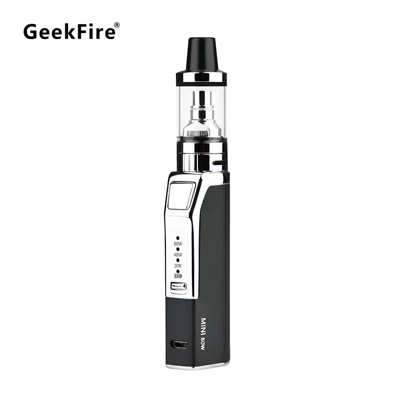 

GeekFire Mini 80W E Cigarette Vape Pen Kit 1100mAh Battery 20-45-80W Box Mod Mini80 Sub Ohm Tank 0.5ohm 2ml Portable Starter Kit