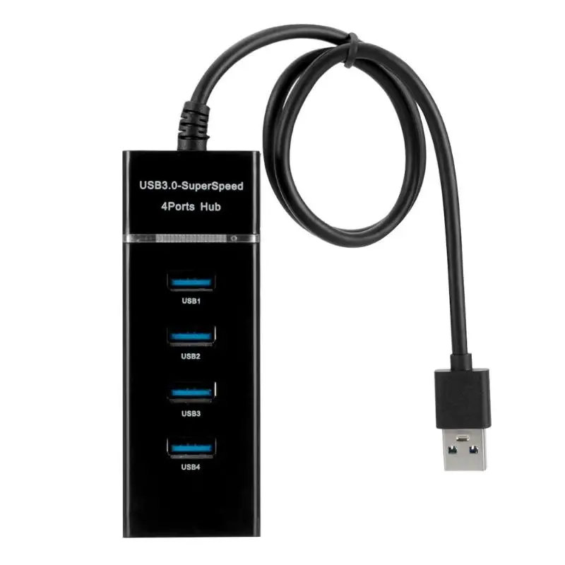 4 порта, USB 3,0, концентратор, супер скорость, 5 Гбит/с, конвертер, кабель, адаптер, разветвитель для ноутбука, ПК, ноутбука, высокое качество, 4 порта, USB 3,0, концентратор