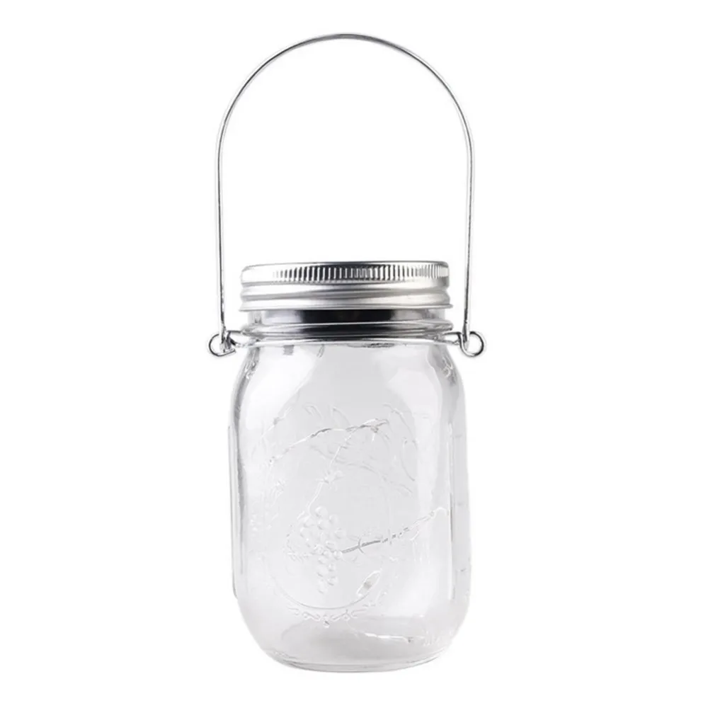 Солнечный Mason Jar Light 20Led водонепроницаемый IP65 стеклянный подвесной фонарь