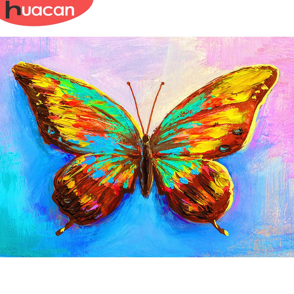 

HUACAN Diamond Painting Butterflies Needlework Picture Beading Diamond Embroidery Full Display Home Decoration 5d Diamond Mosaic