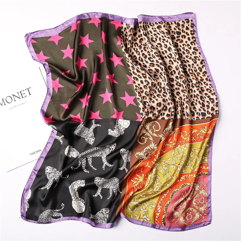 2019 New Women's Silk Scarf Square Soft Shawls Wraps Fashion Print Small Office Scarf Hair Scarf Hijab Foulard Bandana Headscarf 2019 New Women's Silk Scarf Square Soft Shawls Wraps Fashion Print Small Office Scarf Hair Scarf Hijab Foulard Bandana Headscarf