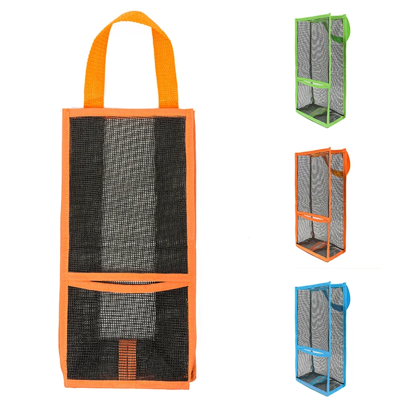 

Kitchen Hanging Type Breathable Mesh Grid Garbage Bags Storage Bag Convenient Extraction Pouch Bag