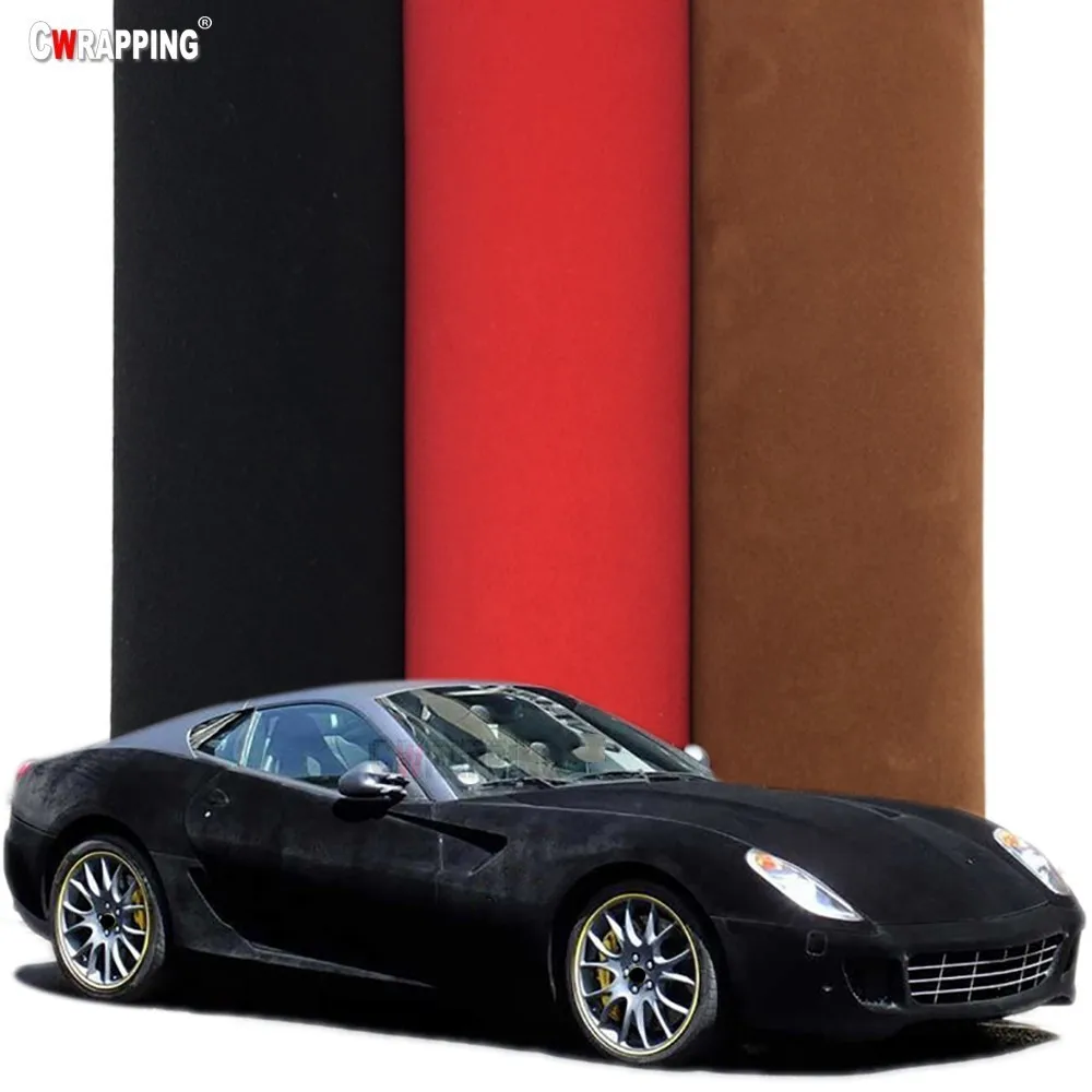 

50CM CAR Velvet Fabric Suede Vinyl Wrapping Films Change Color Self Adhesive Sticker For Automobiles Interior Outside Decoration