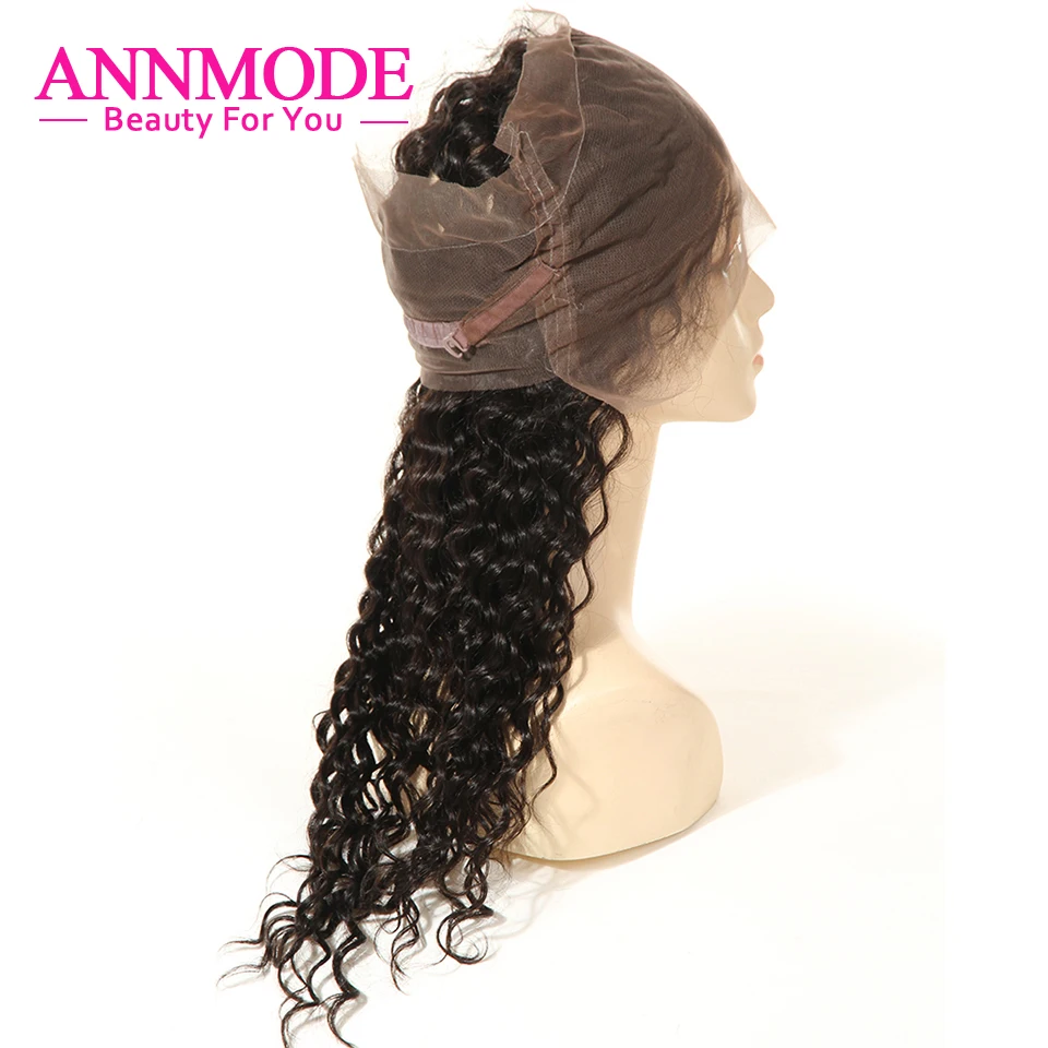 Annmode 360 Lace Frontal Closure Peruvian Deep Wave Hair 100% Human Hair Lace Closure Free Part Non Remy Hair 10-20 inch