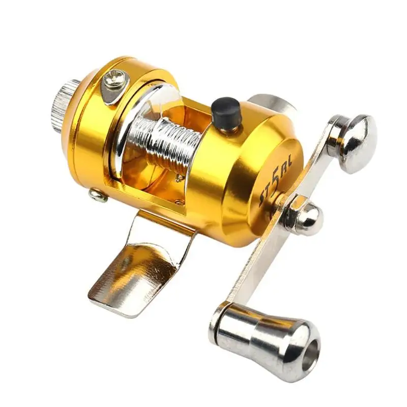 Mini Round Metal Drum Baitcasting Reel 2.1:1 Ice Boat Trolling Fishing Reel for Sea Carp Fishing Accessories 