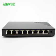 Коммутатор питания через Ethernet 8ch Мощность Over Ethernet 6+ 2 Порты и разъёмы для IP Камера POE сетевой переключатель с 48 V Питание IEEE802.3af 10/100 Мбит/с