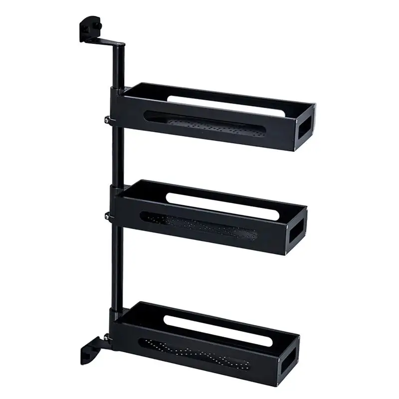 

Adhesive Kitchen Spice Rack Shelf Storage Rack Spice Rack Rotating Corner Wall Mount Condiment Storage Shelf
