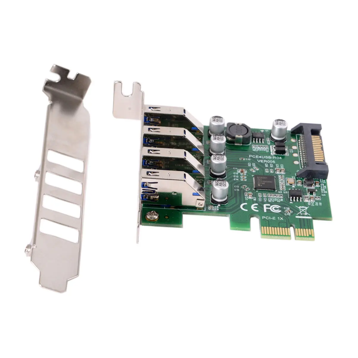 Jimier USB 3 0 концентратор PCI Express на низкопрофильный 4 порта E Расширенная карта
