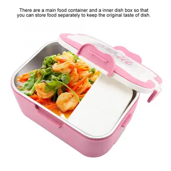 

1.5L Portable Electric Heating Lunch Box Food Storage Warmer Made By PP Removable Food Container For Home Lunch Box for Kids