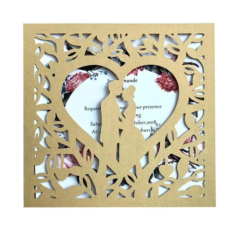  10pcs Bride And Groom Wedding Invitations Cards Greeting Cards Event Party Supplies For Wedding Bir - 32971081629