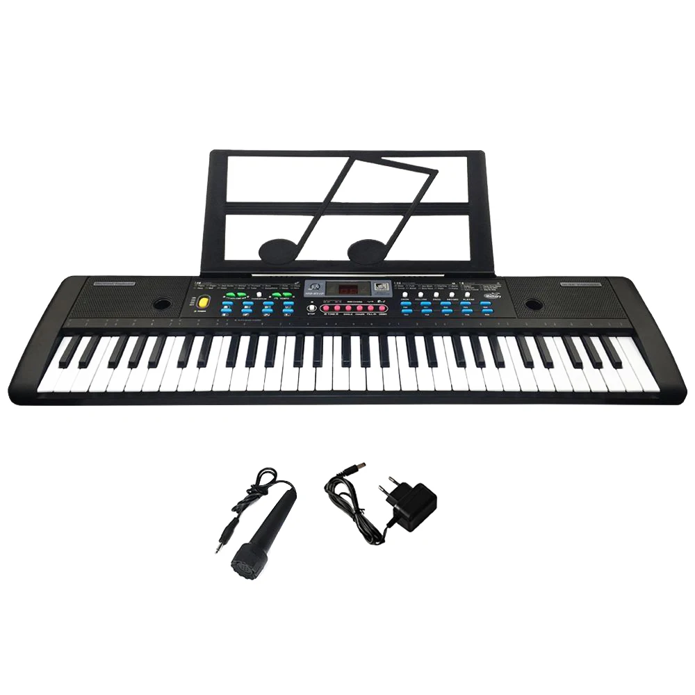 61 teclas teclado electrónico Digital y micrófono eléctrico Led música - 2