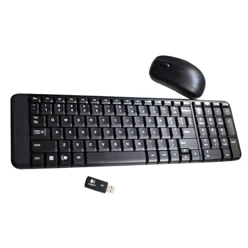 Игровая клавиатура logitech MK220, мышь Combo 2.4GH, беспроводная клавиатура с usb-приемником для настольного компьютера, ПК, ноутбука и Smart tv