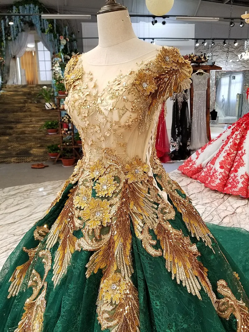 SSYFashion элитное платье для выпускного вечера роскошное зеленое кружевное с
