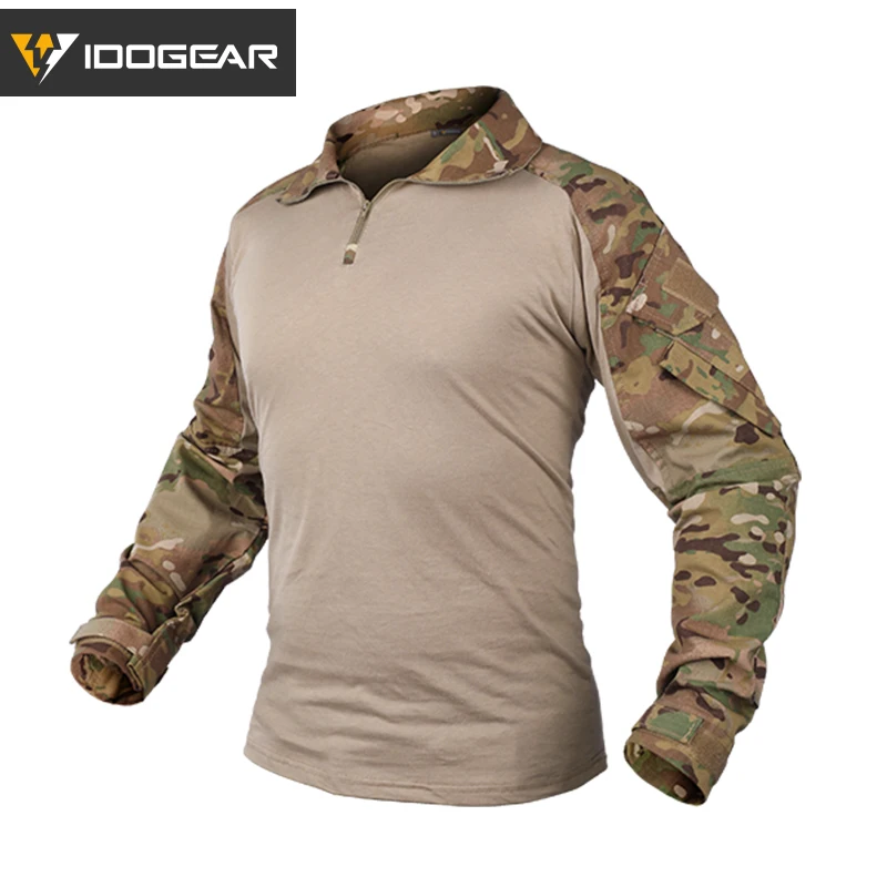 Chemise De Combat Tactique IDOGEAR G3 - Multi-camo, Coudières, Airsoft, Paintball