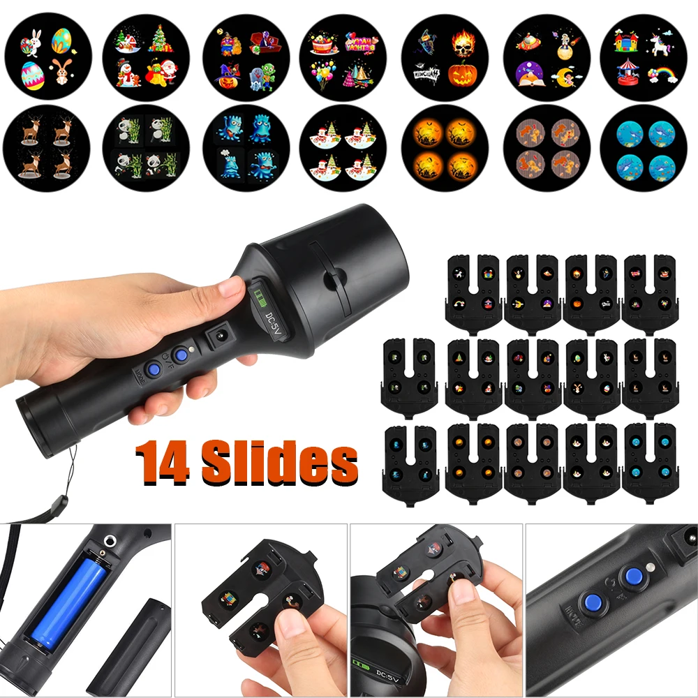 

Projector Lights Christmas Flashlight LED Projector For Halloween Easter Birthday Party Holiday Xmas Decoration