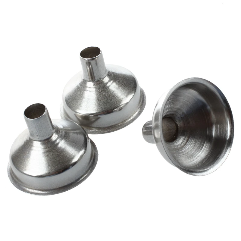 

3 pcs stainless steel hopper for Flask liquor bottle funnel large Ø 8mm