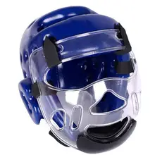 Спортивный прозрачный щиток для лица головной щит съемный шлем Тхэквондо маска Защитное снаряжение для мужчин и женщин