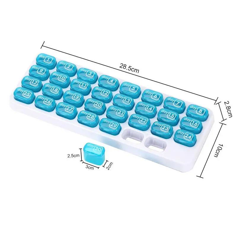 31 дней разделитель таблеток медицинский контейнер здоровье и гигиена 31 решетки Pill Box лекарственный пластиковый контейнер для планшетов Еженедельный пиллбо