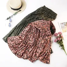 3 цвета леопардовые женские миди юбки весна лето женские повседневные плиссированные юбки с высокой талией