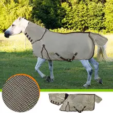 125 см лошадь летняя защита сетки полный средства ухода за кожей Шеи Fly одеяло маска живота крышка простыни ковры