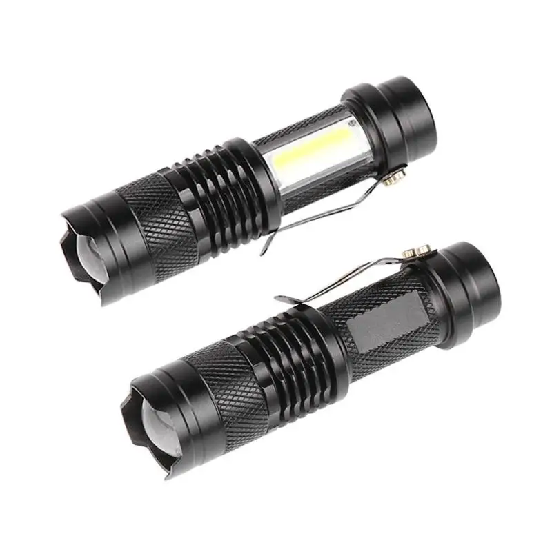 1 х XPE + COB светодиодный USB фонарик портативный мини ZOOM torchflashlight использовать AA 18650