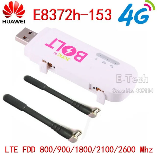 

Unlocked Huawei E8372 E8372h-153 150Mbps 4G Wifi USB Modem LTE Wifi Dongle Support 10 Wifi Users Black White Color